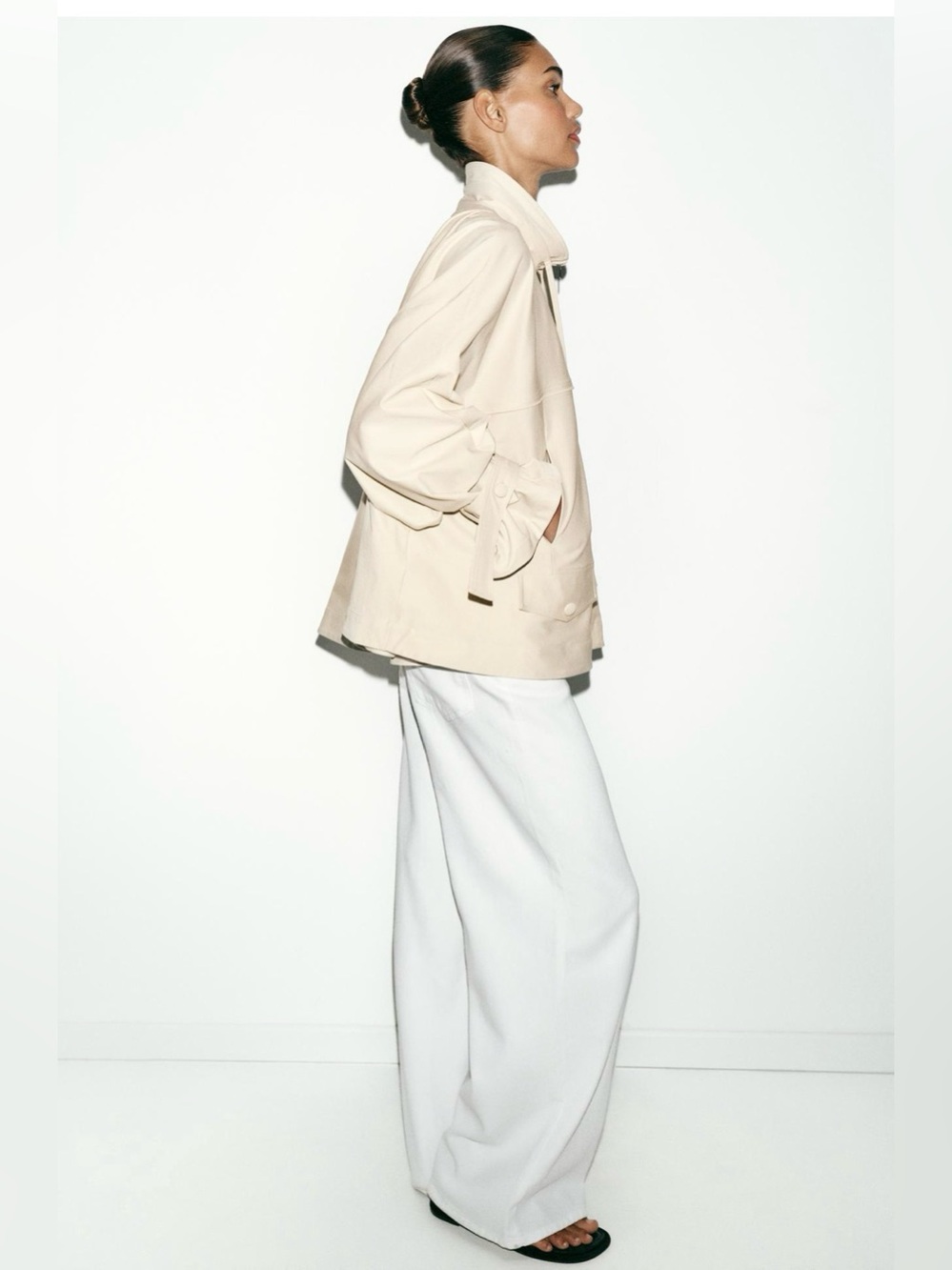 ZARA FLUID HIGH NECK JACKET - Picture 4 of 12